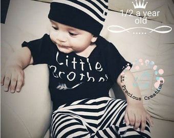 Little Brother Outfit Take Home Baby Boy Outfit  Newborn Set  Baby Boy Outfit  Newborn Boy Clothes  Baby Shower Gift  Photo Prop