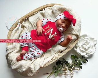Personalized Baby Girl Cherry Outfit Set Personalized Baby Gift