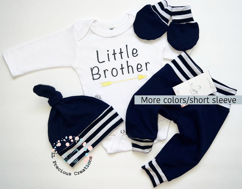 Little Brother Outfit Take Home Baby Boy Outfit Newborn Set Etsy