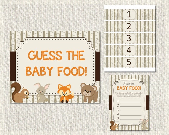 Woodland Baby Shower Boys Girls Gender Neutral Guess The Baby