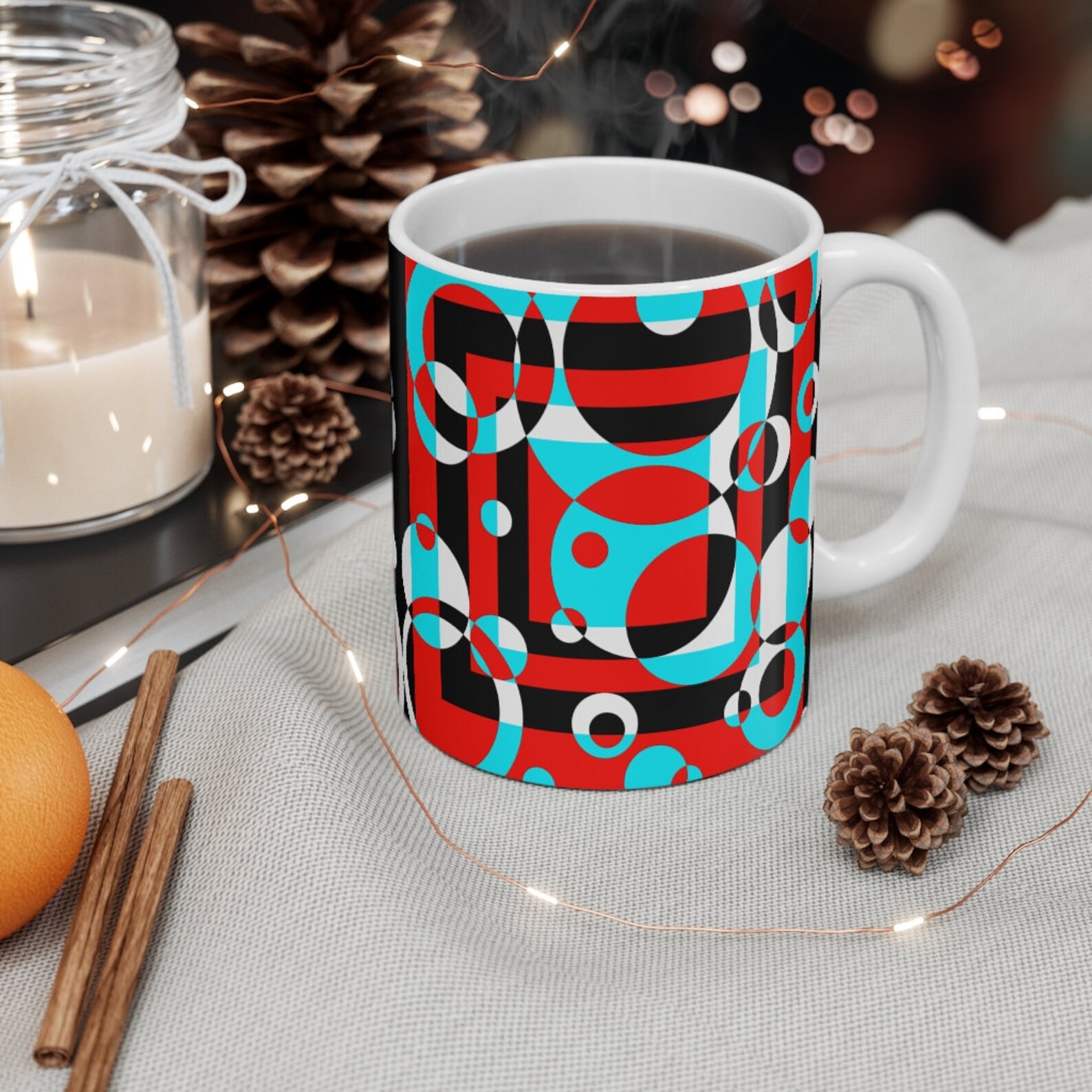 Geometric Design mug 11oz Etsy