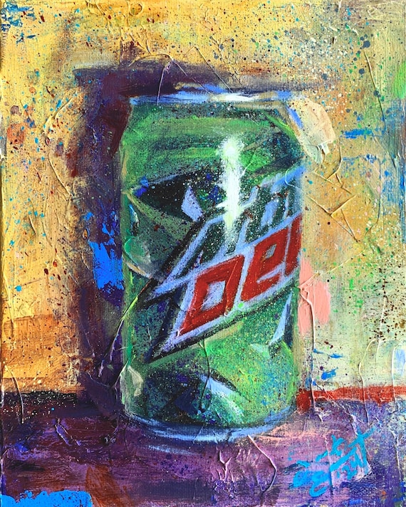 Soda Series - "Mtn. Dew" - 10"x8" - Acrylic on Canvas
