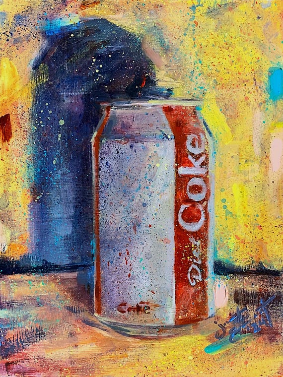 Soda Series - "Diet Coke" - 12"x9" - Acrylic on Panel