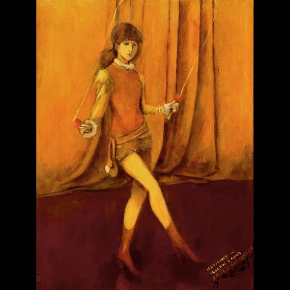 Master Study - "Harmony in Yellow & Gold" after James McNeill Whistler - 16"x12" - Acrylic on Canvas