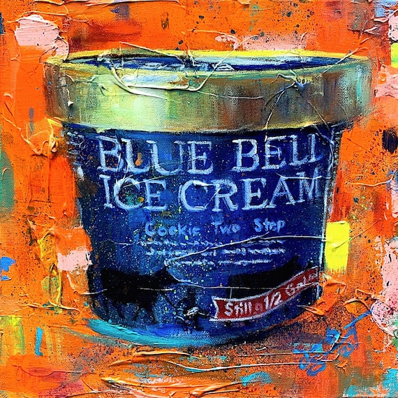 "Blue Bell - Cookie Two Step" - 12”x12" - Original Painting on Canvas by Jacob Secrest