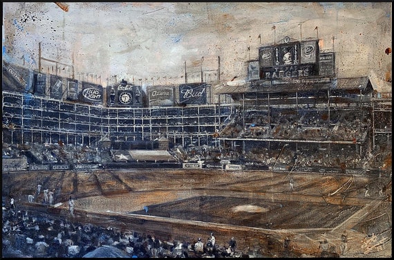 Baseball Series - "The Ballpark in Arlington" - 24"x36" - Acrylic on Canvas - Framed