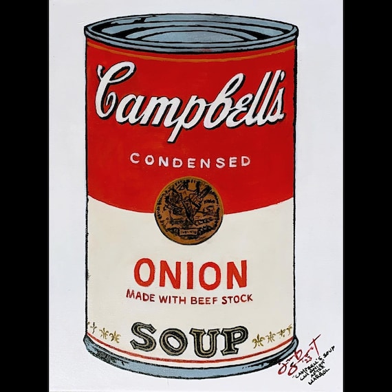 Master Study - "Campbell's Soup Can Onion" after Andy Warhol - 16"x12" - Acrylic on Canvas