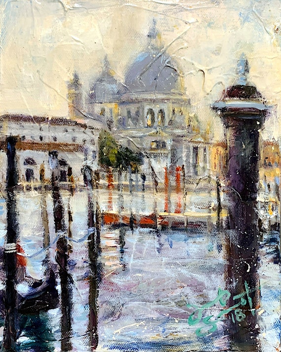 "Sunset in Venice" - 10"x8" - Acrylic on Canvas