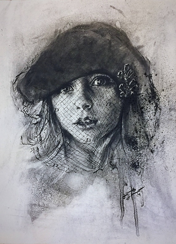 Custom Portrait - Charcoal on Paper - Various Sizes Available