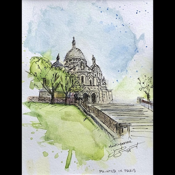 Montmartre - 9"x6" - Ink & Watercolor on Watercolor Paper