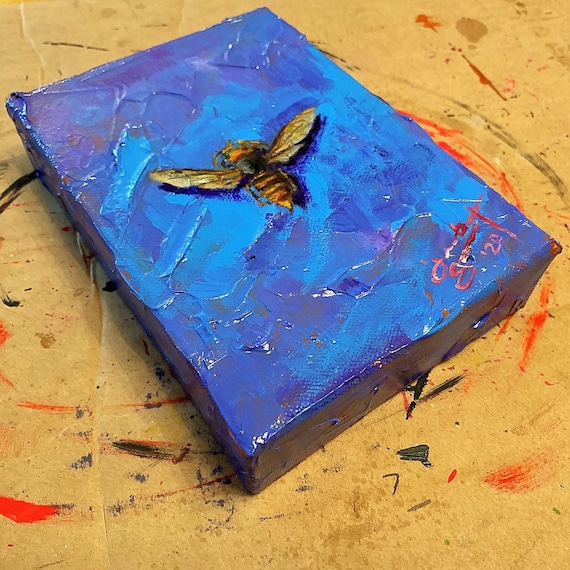 Still Life - Murder Hornet - 7"x5" - Acrylic on 1 1/2" Gallery Wrapped Canvas