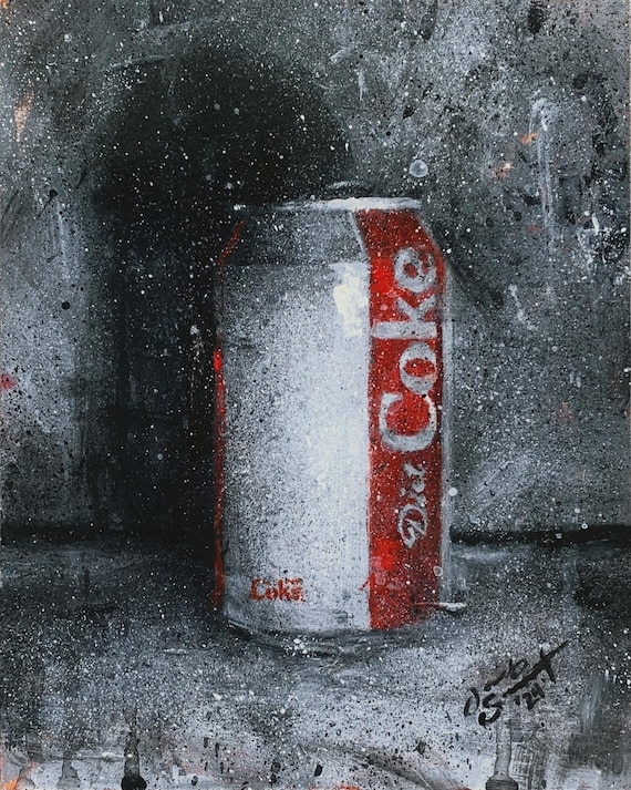 Soda Series - "Diet Coke" - 10"x8" - Acrylic on Panel