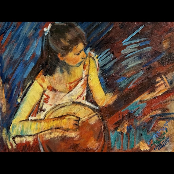 Master Study - "Girl with a Banjo" after Mary Cassatt - 12"x16" - Acrylic on Canvas