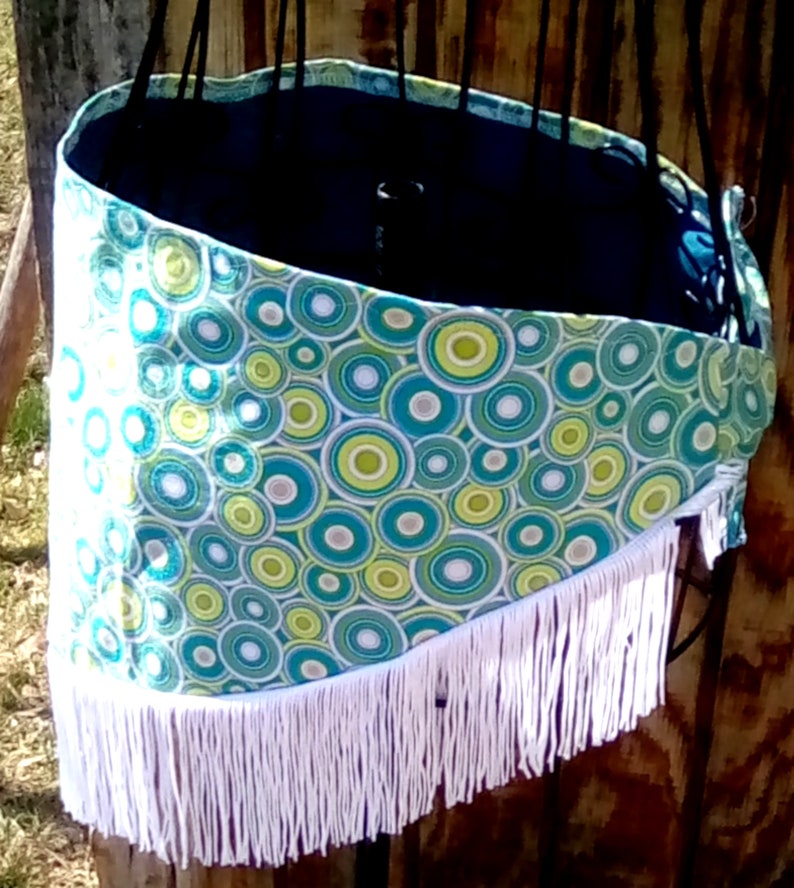 Green circles hip scarf plus size