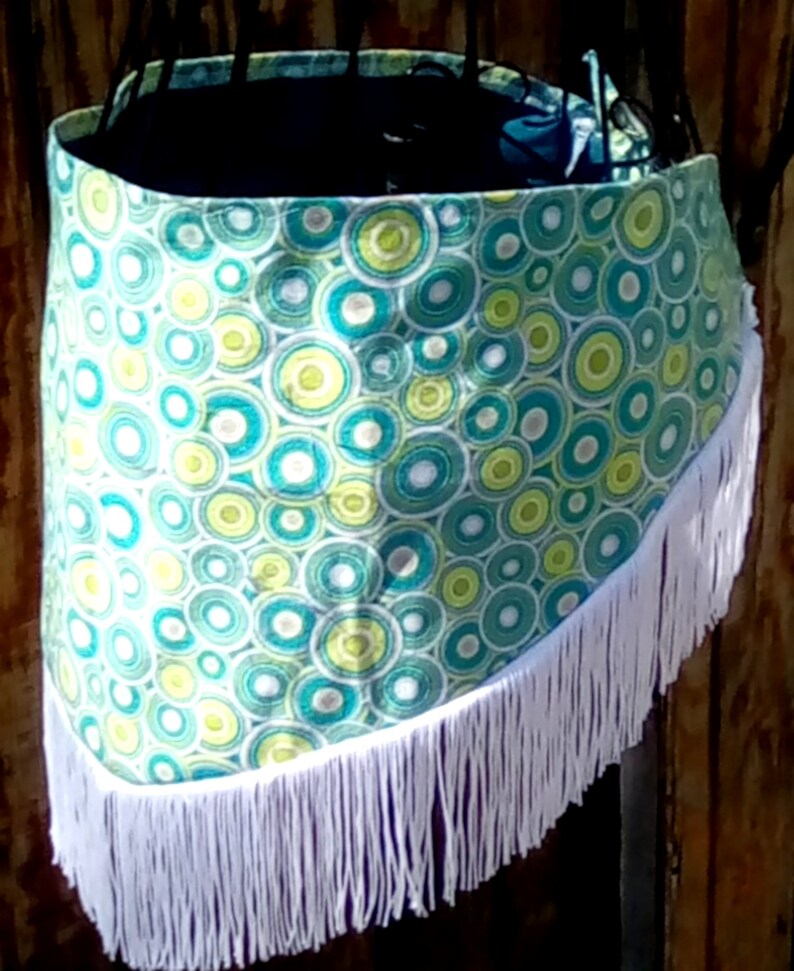 Green circles hip scarf plus size