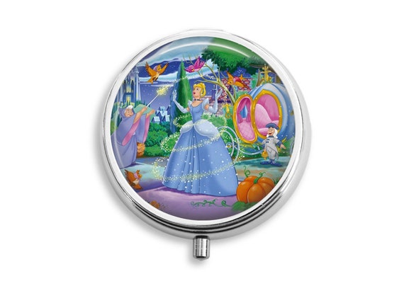 Princess Pill Box Pill Container Gift for her Polka Dots 2135 mint case Pill Case Princess Candy container
