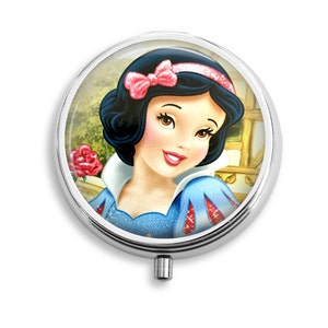 Snow White Pill Box, Princess Pill Case, Pill Container, Mints Container, Trinkets Box, Jewelry Box (P028)
