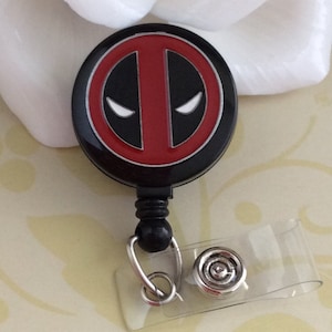 Deadpool Retractable ID Badge Reel, Nurse Badge Reel