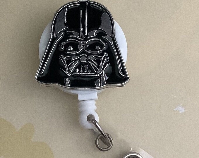 Metal Medium Darth Vader Retractable ID Badge Reel, Star Wars Inspired