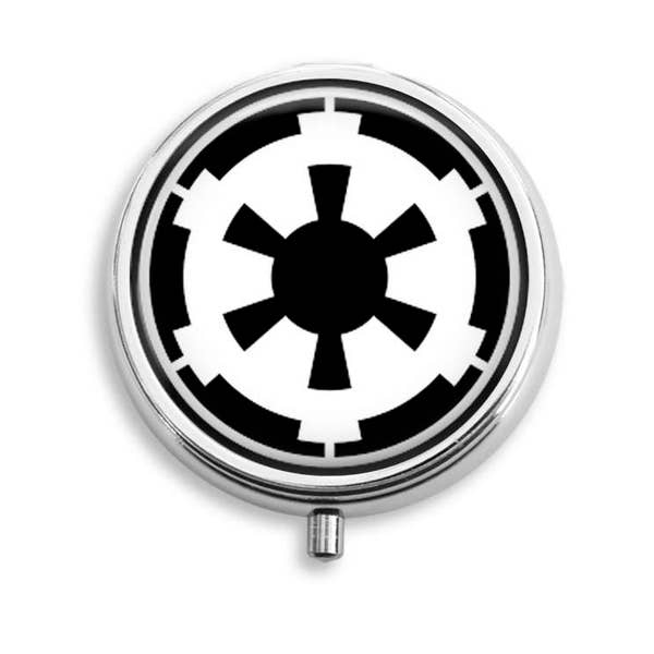 Galactic Empire Pill Box, Logo Pill Case, Pill Container, Mints Container, Trinkets Box, Jewelry Box (P051)