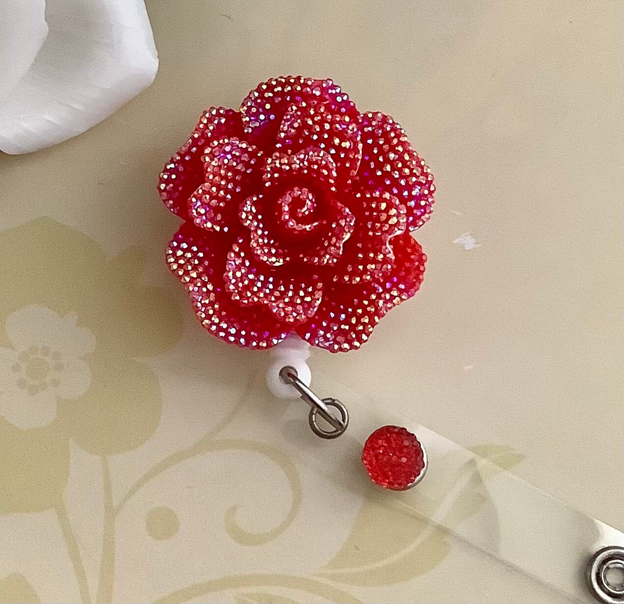 Rinestone Roses 3 Colors of Resin Roses to Choose From, Rhinestone Large Rose Flowers ...