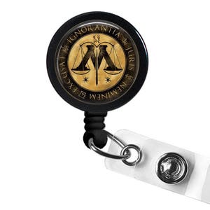 Ministry of Magic Photo Glass/Bottle Cap Retractable ID Badge Reel, Nurse Badge Reel