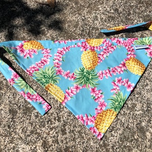 Pineapple lei dog bandana