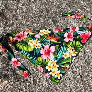 Hawaiian tropical dog bandana
