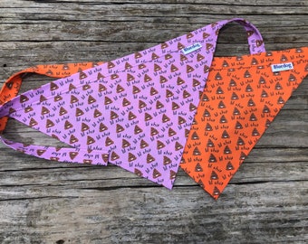 Poop emoji dog bandana