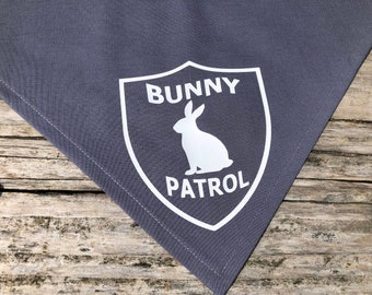 Bunny Patrol  dog bandana