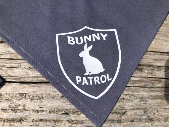 Bunny Patrol Patch, Bunny Patrol Dog Tag, Dog Bandana Patches, Dog