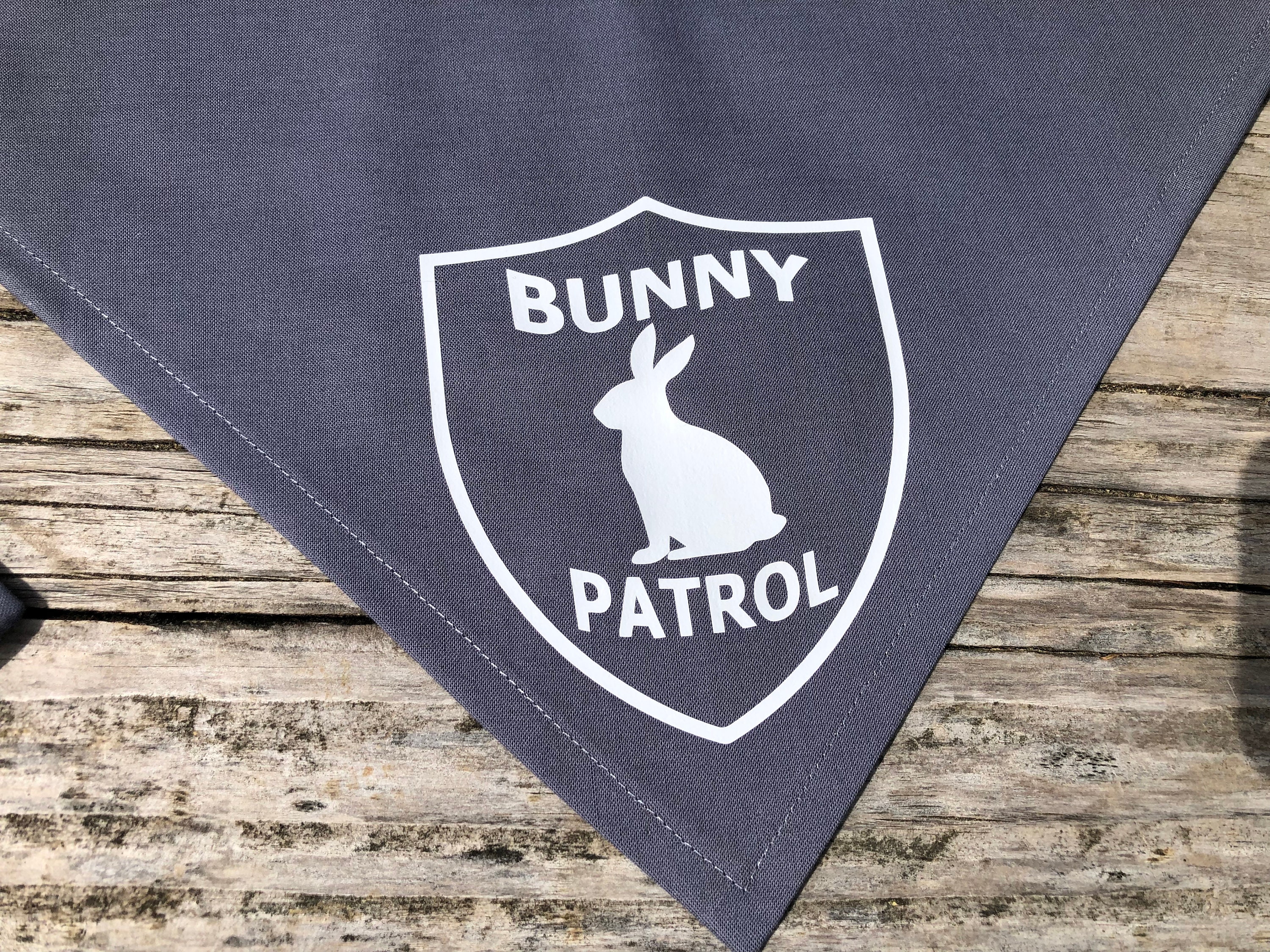 Bunny Patrol  dog bandana