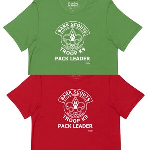Bark Scouts Pack Leader Unisex t-shirt