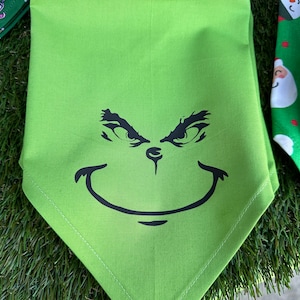 The Grinch dog bandana