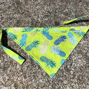 Pineapple print dog bandana