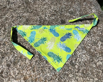 Pineapple print dog bandana