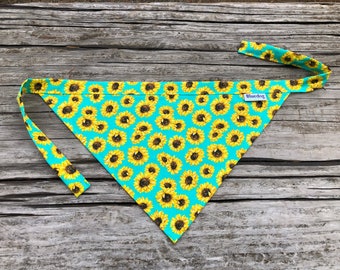 Sunny sunflowers dog bandana