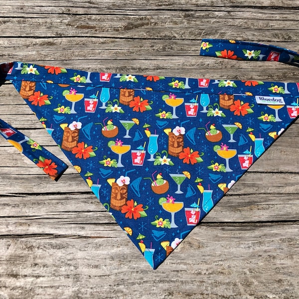 Tiki bar dog bandana