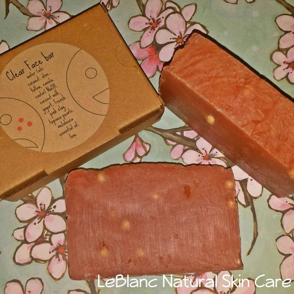 SALE! Face Bar: All natural tea tree oil soap with tapioca pearls **OVER 15% OFF**