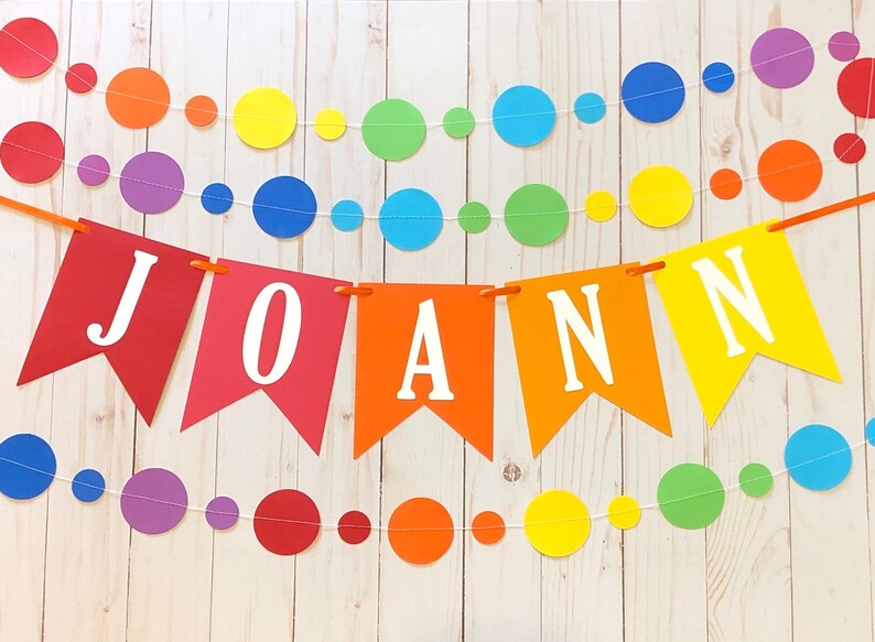 Rainbow garland rainbow banner rainbow birthday rainbow Etsy