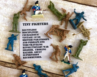 Vintage toy soldiers - tiny fighters - miniature toys