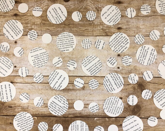 Book Page Garland Book Garland Storybook Garland Book Etsy