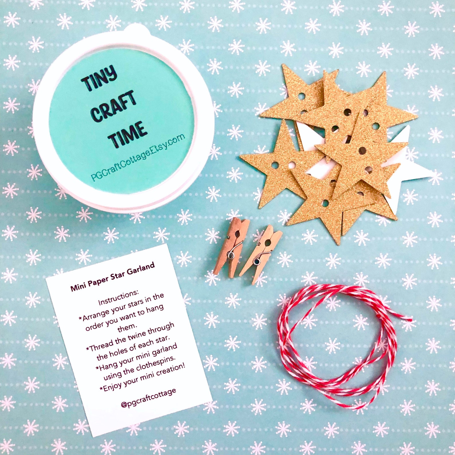 DIY Craft Kit Mini Garland Kit DIY Tiny Craft Etsy