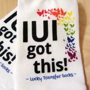 IVF Socks, IVF Gift, Surrogacy, Lucky Transfer Socks - IUI got this socks for insemination
