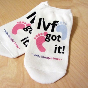 IVF Socks, Lucky Transfer Socks - "I'VF Got It" socks for IVF