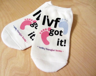 IVF Socks, Lucky Transfer Socks - "I'VF Got It" socks for IVF