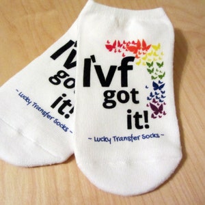 IVF Socks, IVF Gift, Surrogacy, Lucky Transfer Socks - &quot;I&#39;VF Got It&quot; socks for Transfer Day, ivf got it