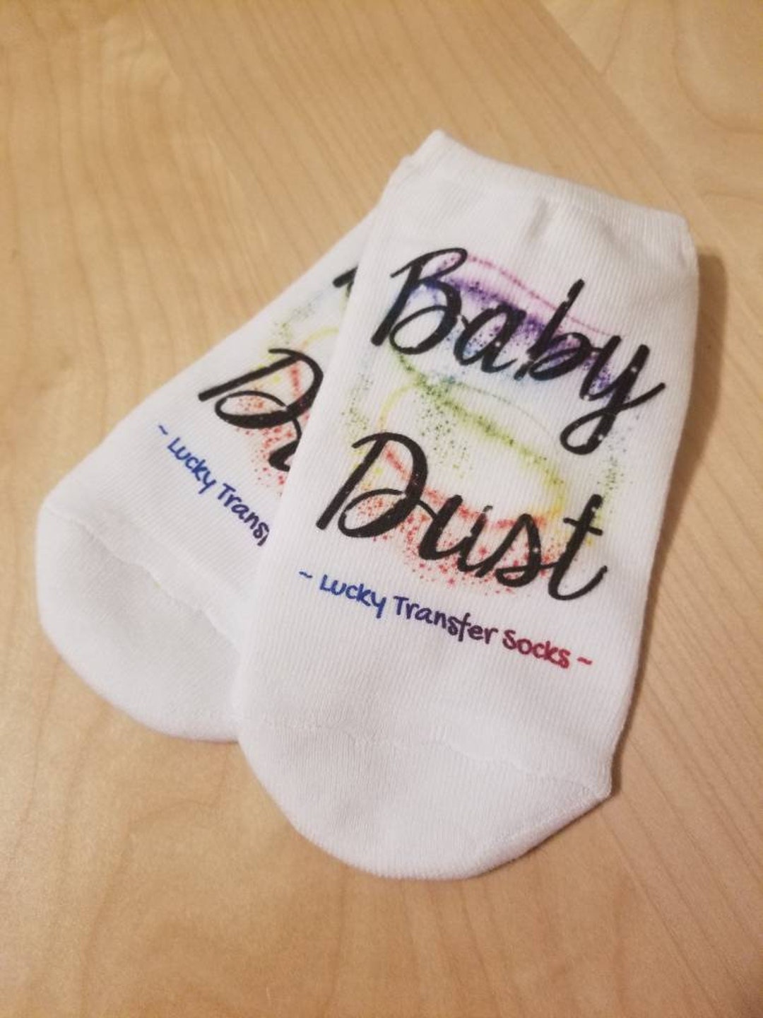 IVF Socks , Lucky Transfer Socks Baby Dust With Fairy Dust, Lucky IVF Socks Etsy