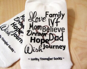 IVF Socks, Lucky Transfer Socks - Intended Parents Journey Lucky Socks