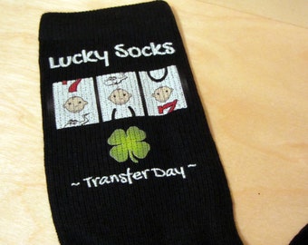 IVF Socks, IVF Jackpot Black Crew Lucky Transfer Day Socks